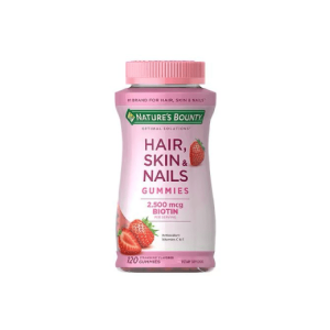 Nature's Bounty Optimal Solutions Hair, Skin & Nails Vitamin Gummies with Biotin 2500 mcg,120 Ct Exp 07-2026