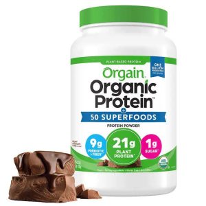 Orgain Organic Protein and Superfoods Plant Based Protein Powder, Creamy Chocolate Fudge, 2.64 lbs |Exp 10-2025|
