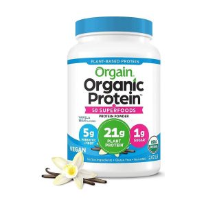 Orgain Organic Vegan Protein & Superfoods Organic Plant Based Powder - Vanilla Bean 2.27LB EXP 09/2025