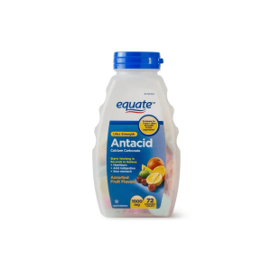 Equate Ultra Strength Antacid Chewable Fruit Tablets, over the Counter, 1000 mg, 72 Ct Exp 06-2027