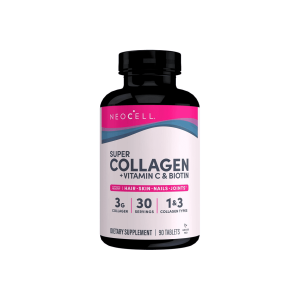 NeoCell Super Collagen Tablets with Vitamin C and Biotin, 90 Count Exp 04-2026