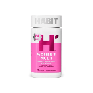 HABIT Women’s Multivitamin, Supports Health & Wellness, Vitamins A-E, Iron, Folate, Zinc, 60 Capsules Exp 10-2026