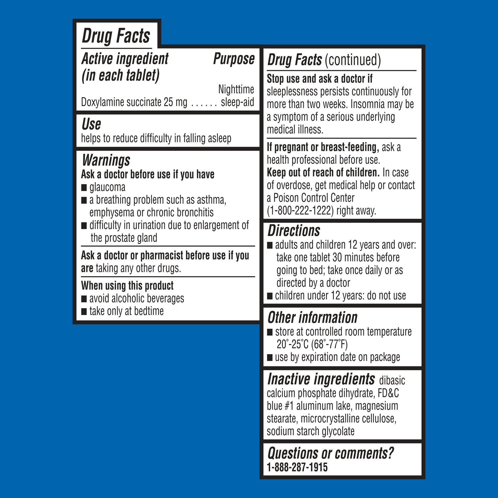 Equate Doxylamine Succinate 25mg Nighttime Sleep Support Supplement Tablets, 32 Count Exp 06-2026