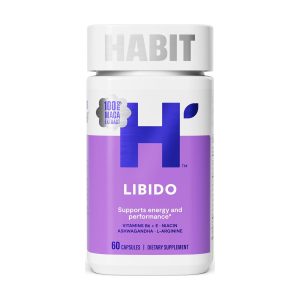 HABIT Libido Supplement with Ashwagandha, Maca, Vitamin B6 & E, 60 Capsules Exp 04-2027