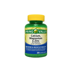 Spring Valley Calcium, Magnesium & Zinc Plus Vitamin D3 Coated Caplets, 250 Count