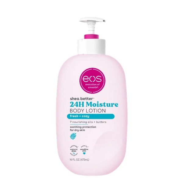 EOS Shea Better Body Lotion- Fresh & Cozy, 24H Moisture for Dry Skin, 16 fl oz