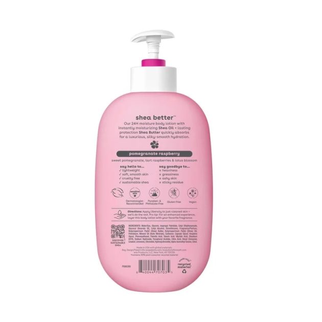 EOS Shea Better Body Lotion for Dry Skin, Strawberry Dream, 16 fl oz - Image 2
