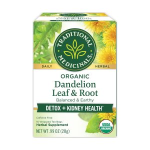 Traditional Medicinals Organic Dandelion Leaf & Root Herbal Supplement, 16 count, .99 oz Exp 01-2028