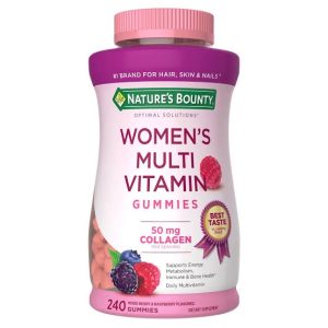 Nature's Bounty Women's MultiVitamin Gummies, Mixed Berry, 240 Count Exp 07-2026