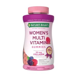 Nature's Bounty Women's MultiVitamin Gummies, Mixed Berry, 240 Count Exp 07-2026
