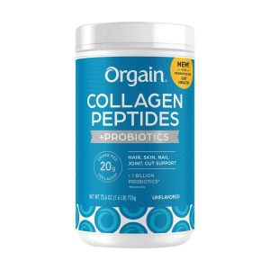 Orgain Collagen Peptides + Probiotics, Unflavored, 1.6 lbs Exp 10-2027