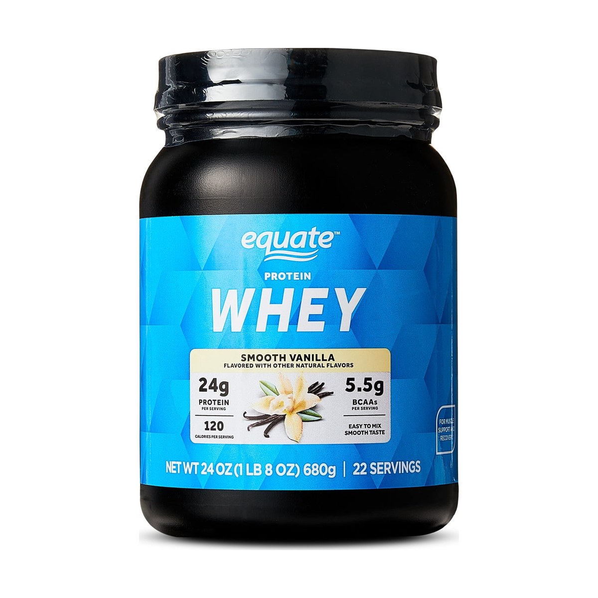 Equate Whey Protein Powder, Smooth Vanilla, 24 oz Exp 05-2027