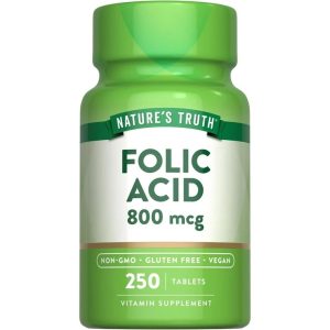 Nature's Truth Folic Acid 800 mcg | 250 Tablets Exp 05-2027
