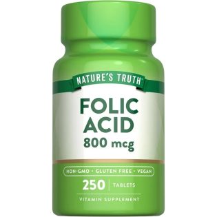 Nature's Truth Folic Acid 800 mcg | 250 Tablets