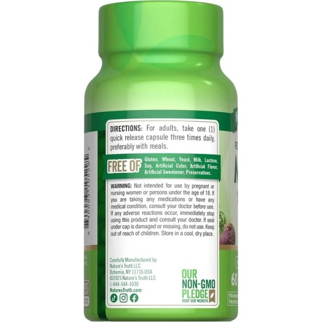 Nature's Truth Maca Root 1600 mg | 60 Capsules | Male Performance Pills Exp 07-2027 - Image 2