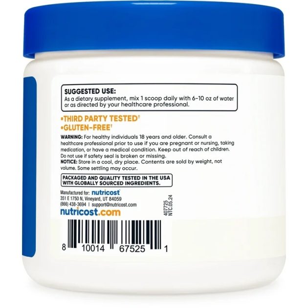 Nutricost L-Glutamine Powder 250 Grams - Gluten Free & Non-GMO Supplement Exp 07-2027 - Image 2