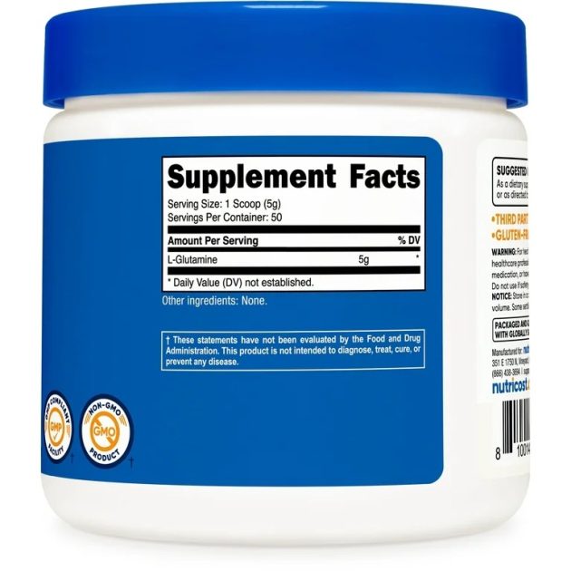 Nutricost L-Glutamine Powder 250 Grams - Gluten Free & Non-GMO Supplement Exp 07-2027 - Image 3