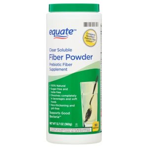 Equate Clear Soluble Fiber Powder, 12.7 oz, Compare to Benefiber® Prebiotic Fiber Content Exp 06-2027