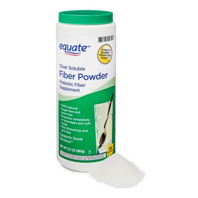 Equate Clear Soluble Fiber Powder, 12.7 oz, Compare to Benefiber® Prebiotic Fiber Content Exp 03-2027 - Image 3