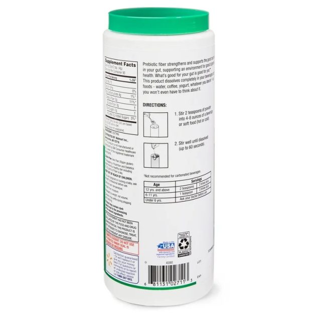 Equate Clear Soluble Fiber Powder, 12.7 oz, Compare to Benefiber® Prebiotic Fiber Content Exp 03-2027 - Image 2