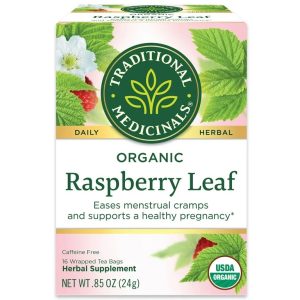 Traditional Medicinals Tea, Organic Raspberry Leaf, Tea Bags, 16 Count Exp 06-2028