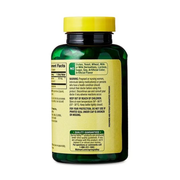 Spring Valley Fenugreek Dietary Supplement Vegetarian Capsules for General Wellness, 610 mg, 100 Count Exp 03-2028 - Image 2