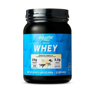 Equate Whey Protein Powder, Smooth Vanilla, 24 oz Exp 05-2027