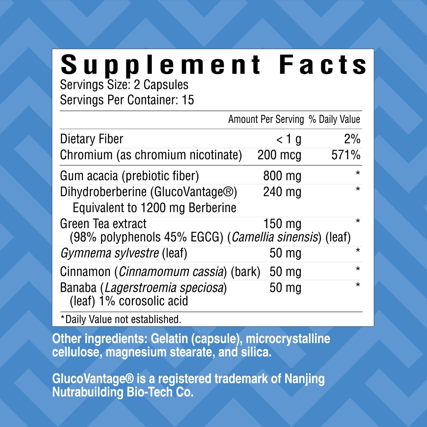 NutraBetic Berberine Capsules, 1200 mg Berberine Equivalent, 30 Count Exp 10-2027