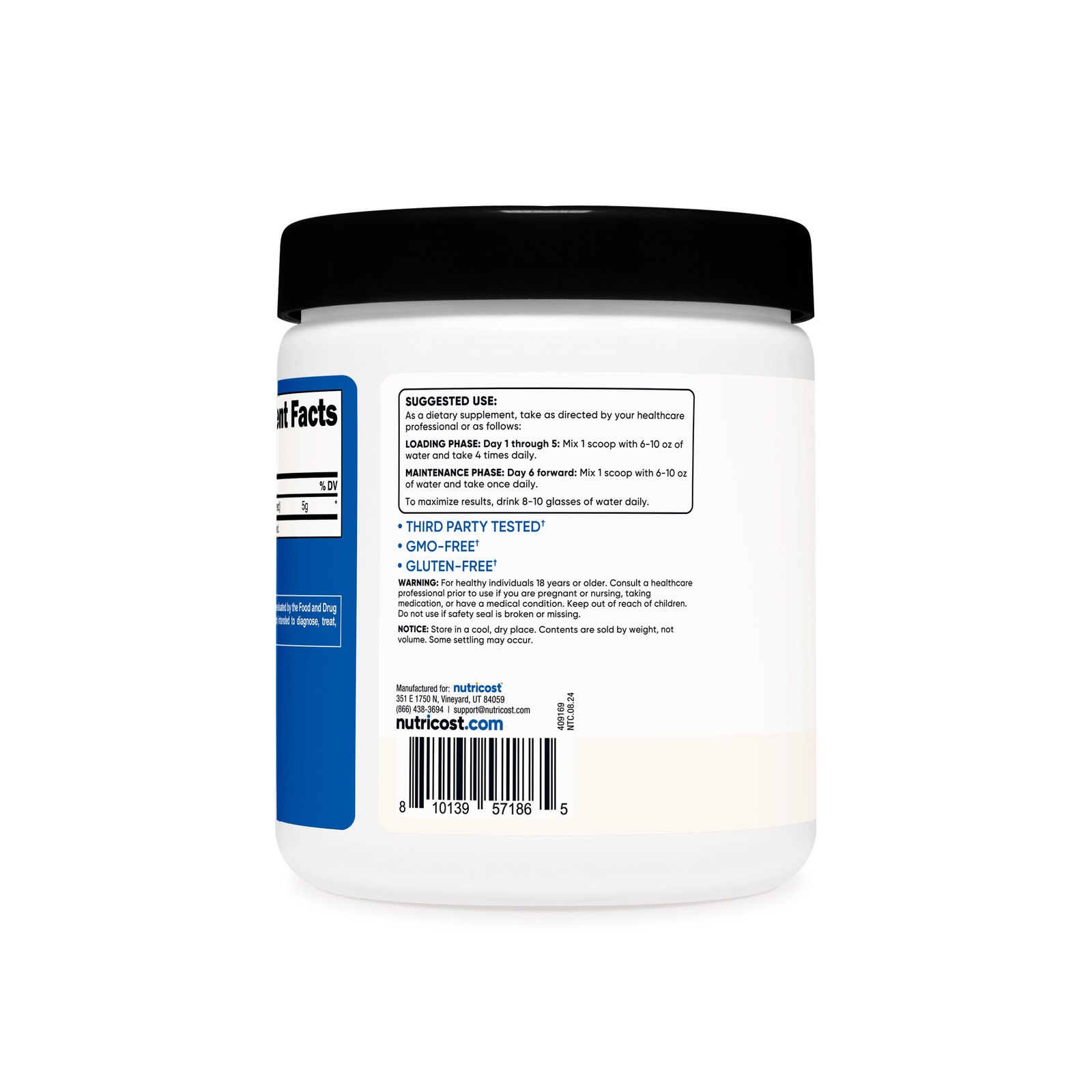 Nutricost Creatine Monohydrate Powder 300 Grams (Unflavored) Supplement Exp 02-2028