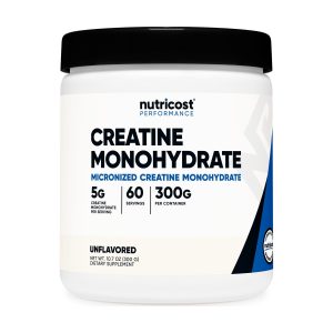 Nutricost Creatine Monohydrate Powder 300 Grams (Unflavored) Supplement Exp 02-2028