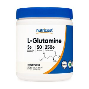 Nutricost L-Glutamine Powder 250 Grams - Gluten Free & Non-GMO Supplement Exp 07-2027