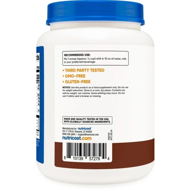 Nutricost Whey Protein Concentrate (1.5 Pounds, Chocolate) - 25 Grams of Protein Per Serving Exp 09-2027 - Image 2