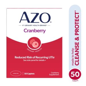 AZO Cranberry Urinary Tract Health Dietary Supplement, Sugar-Free, 50 Count Exp 03-2027
