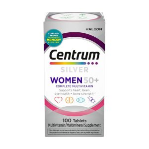 Centrum Silver Womens 50 Plus Multivitamin With Vitamin B, C, D3 & E, 100 Count Exp 02-2027