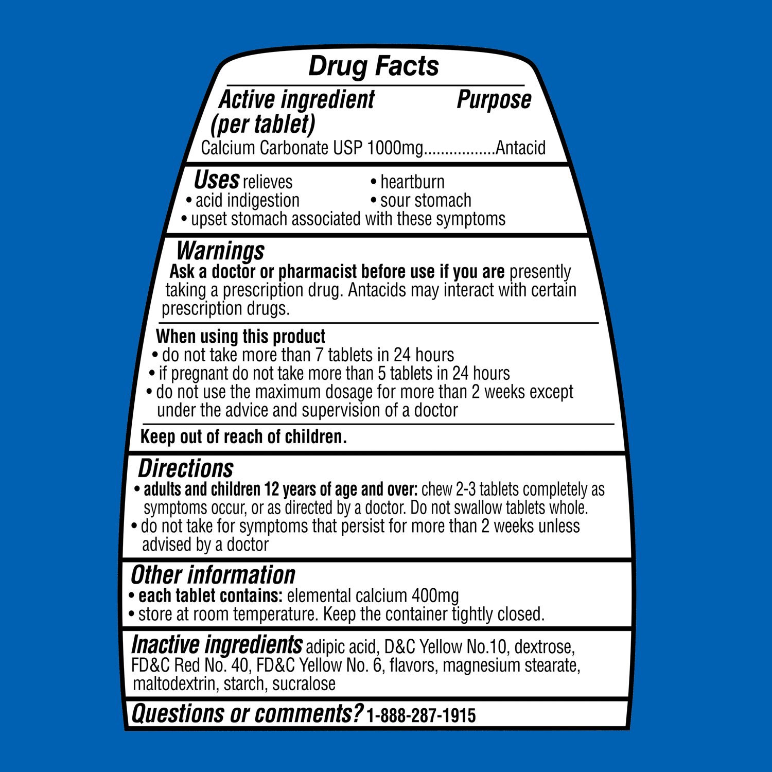Equate Ultra Strength Antacid Tropical Fruit Chewable Tablets, 1000 mg, 160 Count. Exp 07-2027