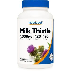 Nutricost Milk Thistle Capsules 1000mg Equivalent, 120 Capsules 04-2028