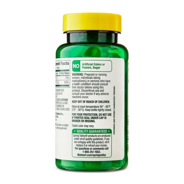 Spring Valley Magnesium Oxide Bone & Muscle Health Dietary Supplement Tablets, 250 mg, 100 Count. - Image 2