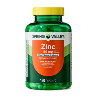 Spring Valley Zinc with Vitamin D, 50 mg, 150 Count, Dietary Supplement Capsules for Immune Health