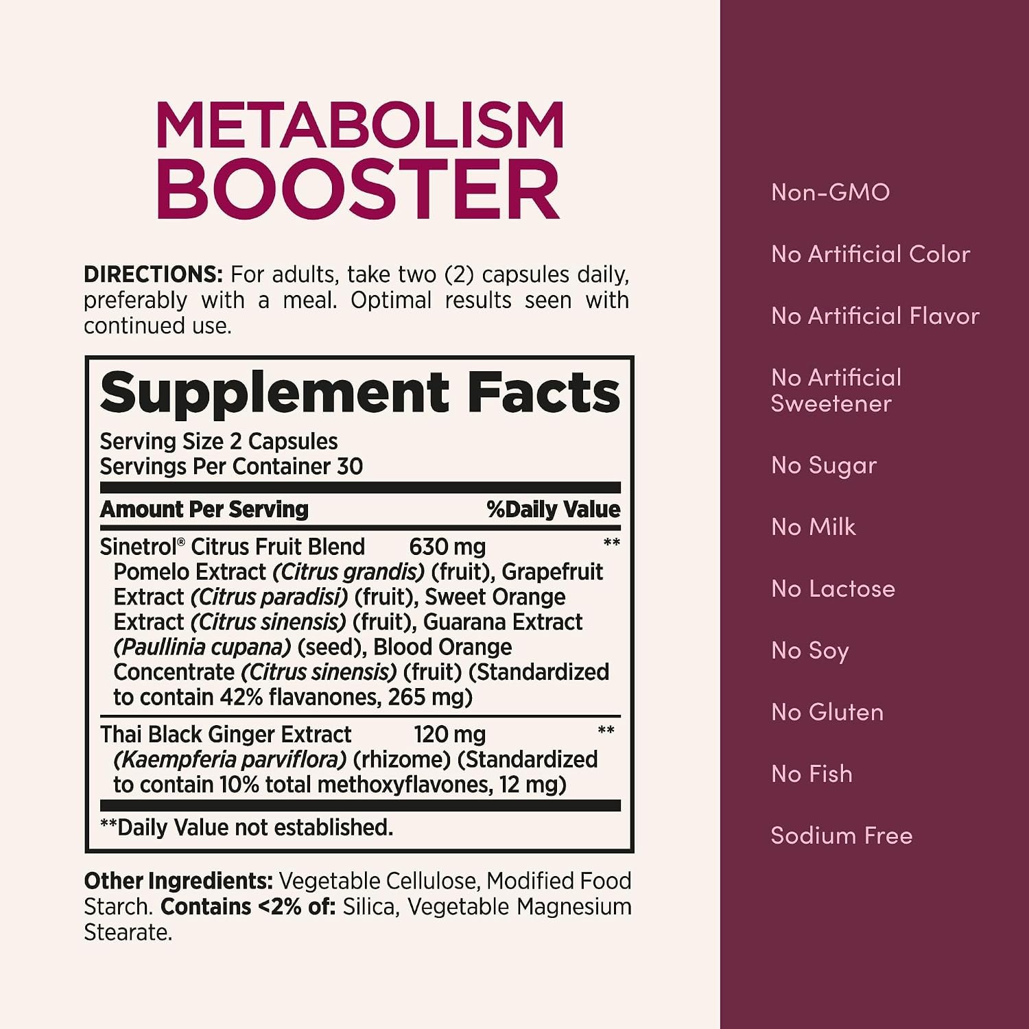 Nature's Bounty Optimal Solutions Metabolism Booster Capsules, Promotes Abdominal Fat Loss and Weight Management, 60 Ct, 30 Total Servings Exp 04-2027