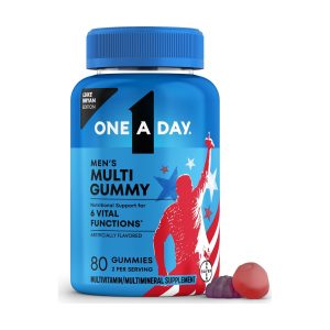 One A Day Mens Multivitamins Gummies with B Vitamins, Physical Energy & Immune Health Support 80 Count Exp 04-2027